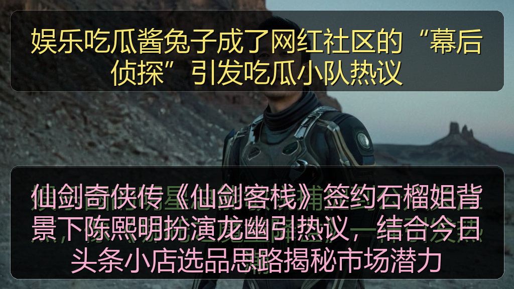 仙剑奇侠传《仙剑客栈》签约石榴姐背景下陈熙明扮演龙幽引热议，结合今日头条小店选品思路揭秘市场潜力