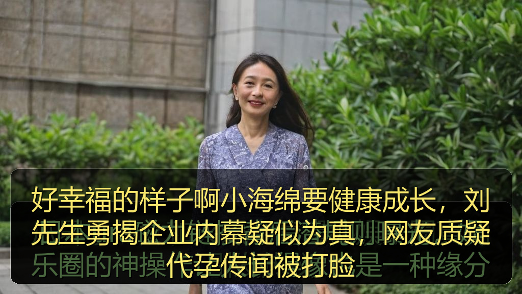 好幸福的样子啊小海绵要健康成长,刘先生勇揭企业内幕疑似为真,网友质疑代孕传闻被打脸